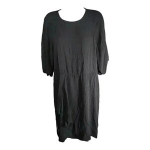 Louis Vuitton Uniform Dress Robe Spice Up Black Women's Large Faux Wrap 42